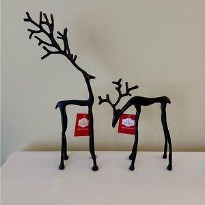 Holiday Time black metal deer